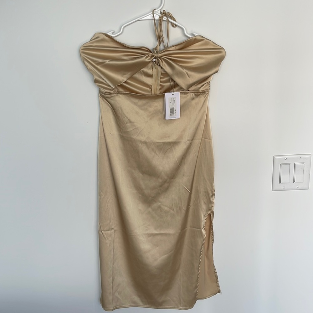 Danielle Bernstein Gold Midi Dress